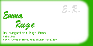 emma ruge business card